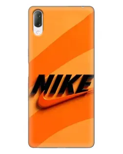 Чехол для Sony Xperia L3 с картинкой «Оранжевый драйв Nike»