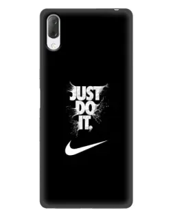 Чехол для Sony Xperia L3 с картинкой «Текстовый принт Nike»