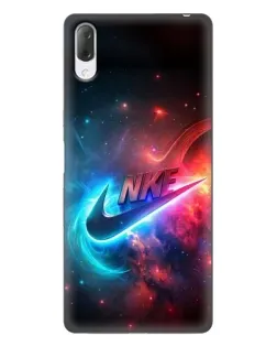 Чехол для Sony Xperia L3 с картинкой «Огненный логотип Nike»