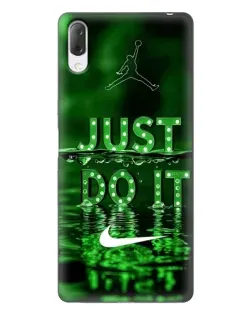 Чехол для Sony Xperia L3 с картинкой «Зеленый неоновый Nike»