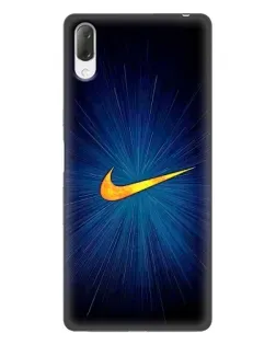 Чехол для Sony Xperia L3 с картинкой «Синий пульс Nike»