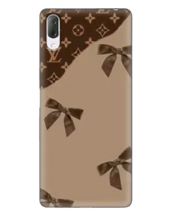 Чехол для Sony Xperia L3 с картинкой «LV — кофейный атлас»