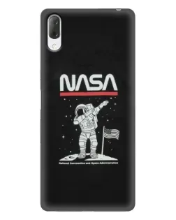 Чехол для Sony Xperia L3 с картинкой «NASA — шагаем по Луне»