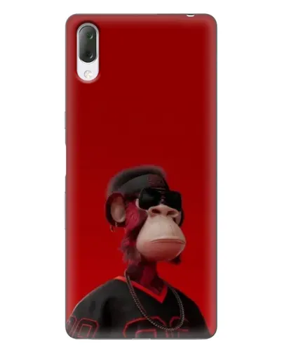 Чехол для Sony Xperia L3 с картинкой «Bored Ape в красном»