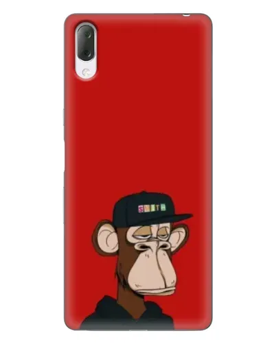 Чехол для Sony Xperia L3 с картинкой «Bored Ape — красный фон»