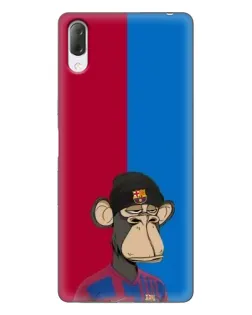 Чехол для Sony Xperia L3 с картинкой «Bored Ape — фанат Барсы»