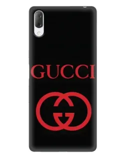 Чехол для Sony Xperia L3 с картинкой «Gucci — красный логотип»
