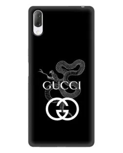 Чехол для Sony Xperia L3 с картинкой «Gucci — серебряная змея»