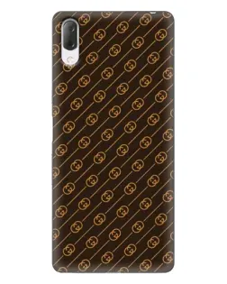 Чехол для Sony Xperia L3 с картинкой «Gucci — золотые диагонали»