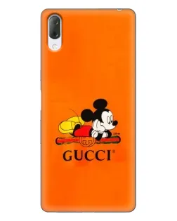Чехол для Sony Xperia L3 с картинкой «Микки Маус Gucci — оранж»