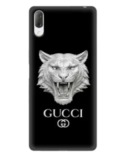 Чехол для Sony Xperia L3 с картинкой «Gucci — серебряный лев»