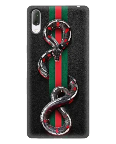 Чехол для Sony Xperia L3 с картинкой «Gucci — змея на полосе» Чехол для Sony Xperia L3 с картинкой «Gucci — змея на полосе»
