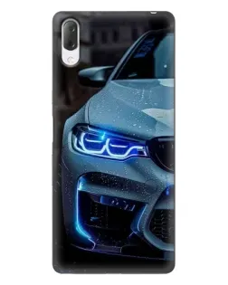Чехол для Sony Xperia L3 с картинкой «Взгляд BMW с синими фарами»