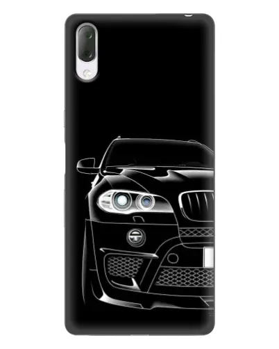 Чехол для Sony Xperia L3 с картинкой «Темный силуэт BMW»