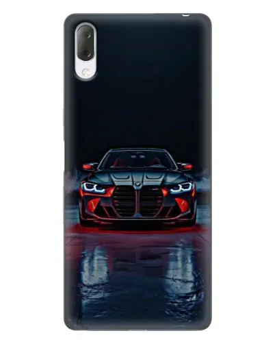 Чехол для Sony Xperia L3 с картинкой «BMW на мокрой дороге»