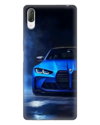 Чехол для Sony Xperia L3 с картинкой «Голубая BMW M4»