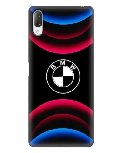 Чехол для Sony Xperia L3 с картинкой «Логотип BMW и неоновые дуги»