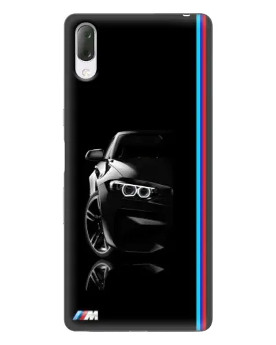 Чехол для Sony Xperia L3 с картинкой «Силуэт BMW в темноте»