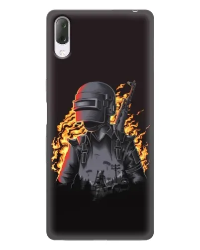 Чехол для Sony Xperia L3 с картинкой «PUBG — огненный силуэт» Чехол для Sony Xperia L3 с картинкой «PUBG — огненный силуэт»