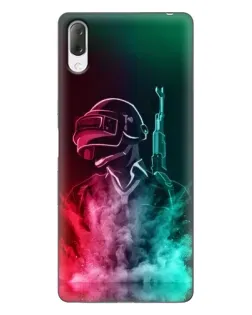 Чехол для Sony Xperia L3 с картинкой «PUBG — огненный воин»