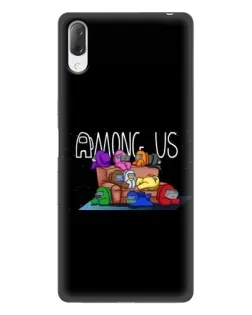 Чехол для Sony Xperia L3 с картинкой «Логотип Among Us»
