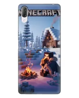 Чохол для Sony Xperia L3 з картинкою «Зимовий Minecraft»