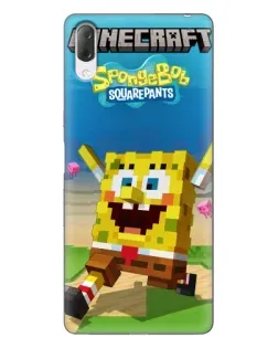 Чохол для Sony Xperia L3 з картинкою «Губка Боб Minecraft»