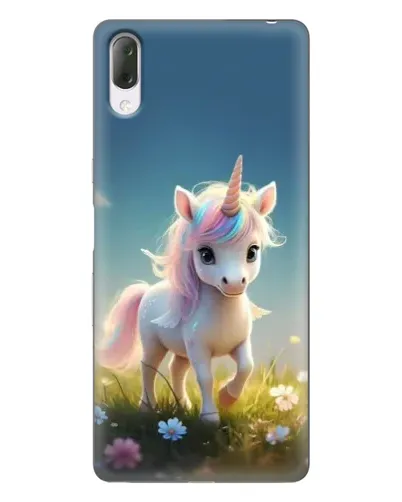 Чехол для Sony Xperia L3 с картинкой «Единорог на поляне»