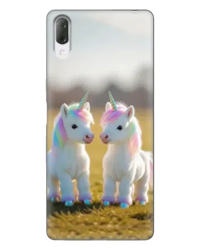 Чехол для Sony Xperia L3 с картинкой «Пара единорогов»