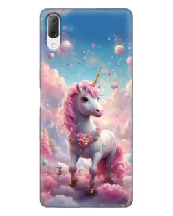 Чехол для Sony Xperia L3 с картинкой «Единорог среди облаков»