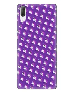 Чехол для Sony Xperia L3 с картинкой «Единороги на фиолетовом»