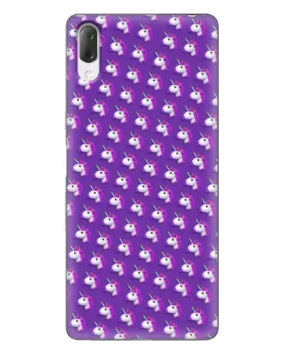 Чехол для Sony Xperia L3 с картинкой «Единороги на фиолетовом»