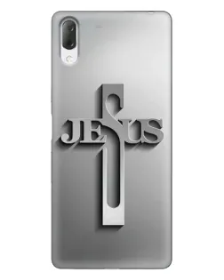 Чохол для Sony Xperia L3 з картинкою «Металевий хрест Jesus»