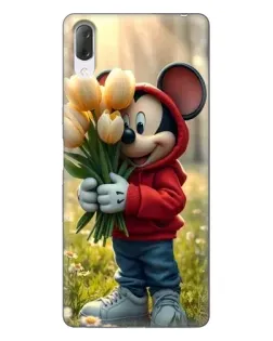 Чехол для Sony Xperia L3 с картинкой «Микки с тюльпанами»