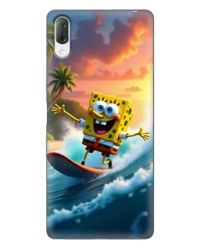 Чехол для Sony Xperia L3 с картинкой «Губка Боб серфингист»