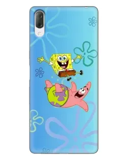 Чехол для Sony Xperia L3 с картинкой «Спанч Боб и Патрик»