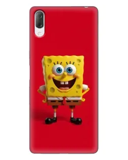 Чехол для Sony Xperia L3 с картинкой «Спанч Боб на красном»