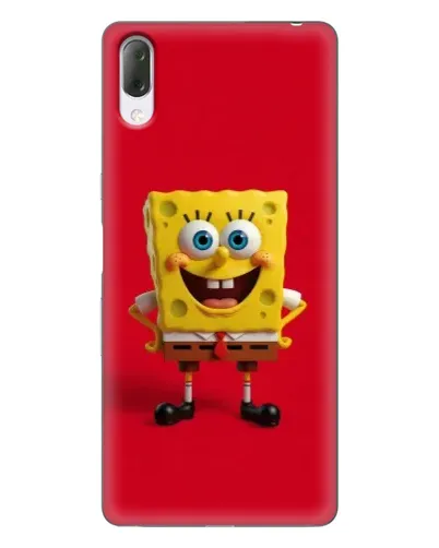 Чехол для Sony Xperia L3 с картинкой «Спанч Боб на красном»