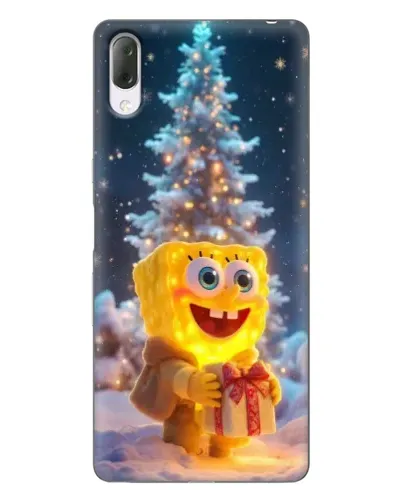Чехол для Sony Xperia L3 с картинкой «Рождественский Спанч Боб»