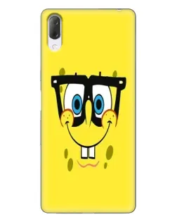 Чехол для Sony Xperia L3 с картинкой «Минималистичный Спанч Боб»