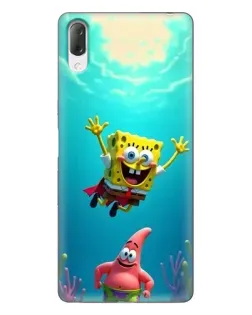 Чехол для Sony Xperia L3 с картинкой «Спанч Боб под водой»