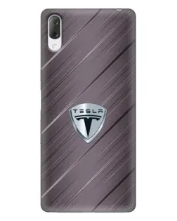 Чехол для Sony Xperia L3 с картинкой «Металлическая текстура Tesla»