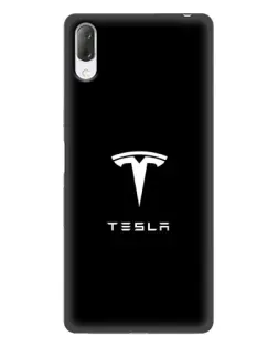 Чехол для Sony Xperia L3 с картинкой «Tesla White Logo»