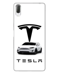 Чехол для Sony Xperia L3 с картинкой «Tesla White Style»