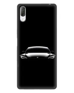 Чехол для Sony Xperia L3 с картинкой «Фары Tesla Night»