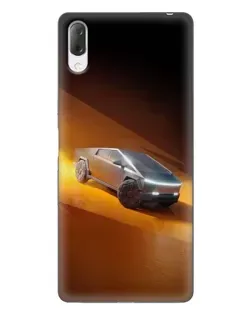 Чехол для Sony Xperia L3 с картинкой «Cybertruck в пустыне»