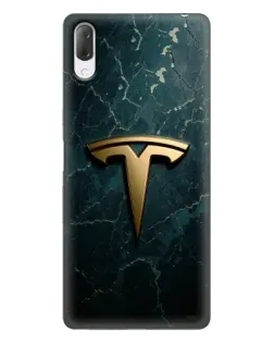 Чехол для Sony Xperia L3 с картинкой «Мраморная Tesla Gold»
