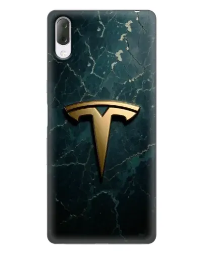 Чехол для Sony Xperia L3 с картинкой «Мраморная Tesla Gold»