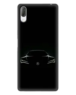 Чехол для Sony Xperia L3 с картинкой «Mercedes — силуэт авто» Чехол для Sony Xperia L3 с картинкой «Mercedes — силуэт авто»