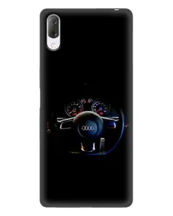 Чехол для Sony Xperia L3 с картинкой «Салон Audi — руль»